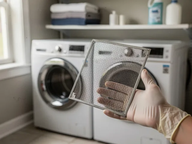 Pembroke Pines Dryer Vent Cleaning specialist performing detailed lint trap cleaning service in Pembroke Pines